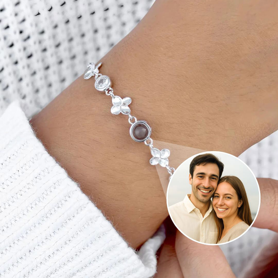 Four Leaf Clover Photo Bracelet