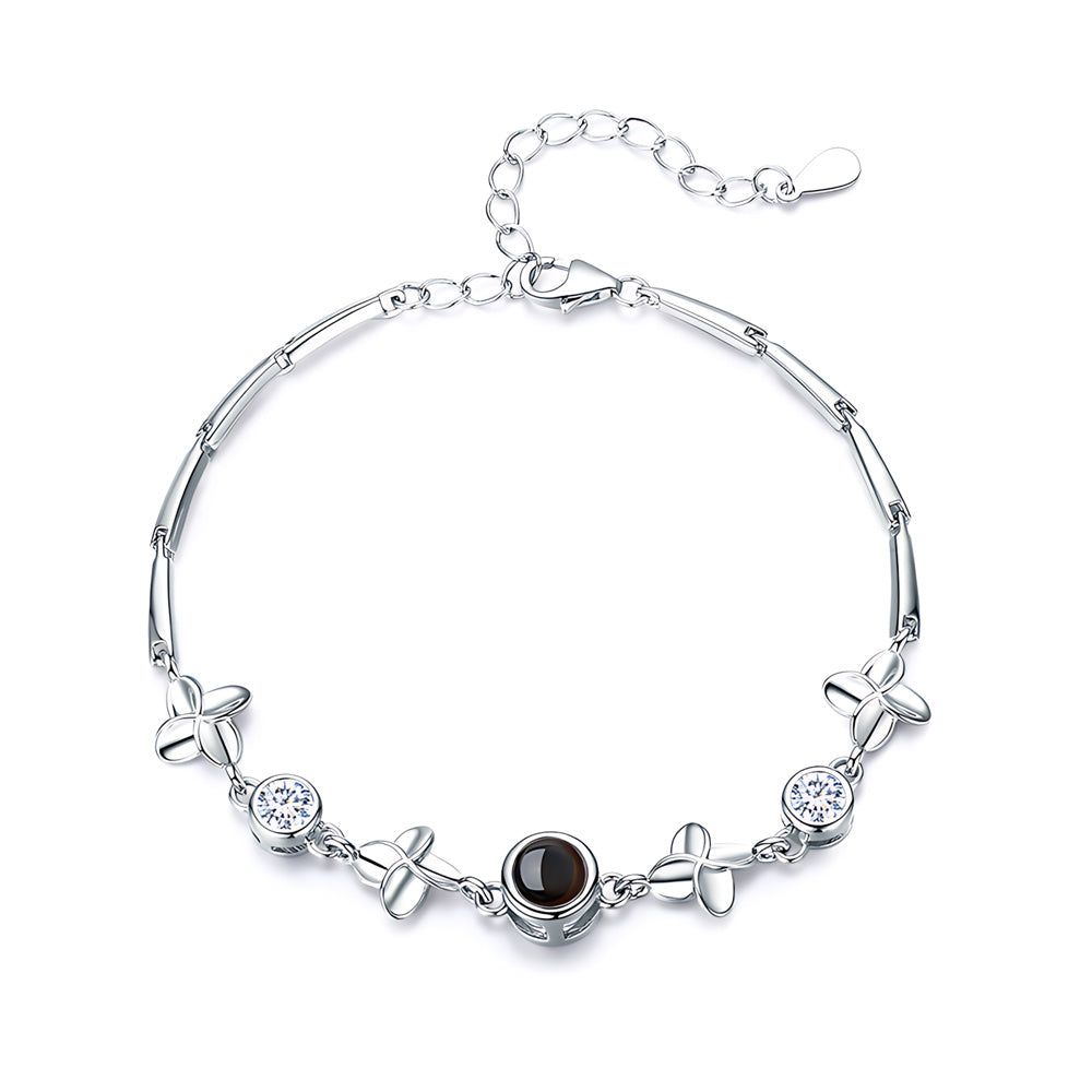 Four Leaf Clover Photo Bracelet