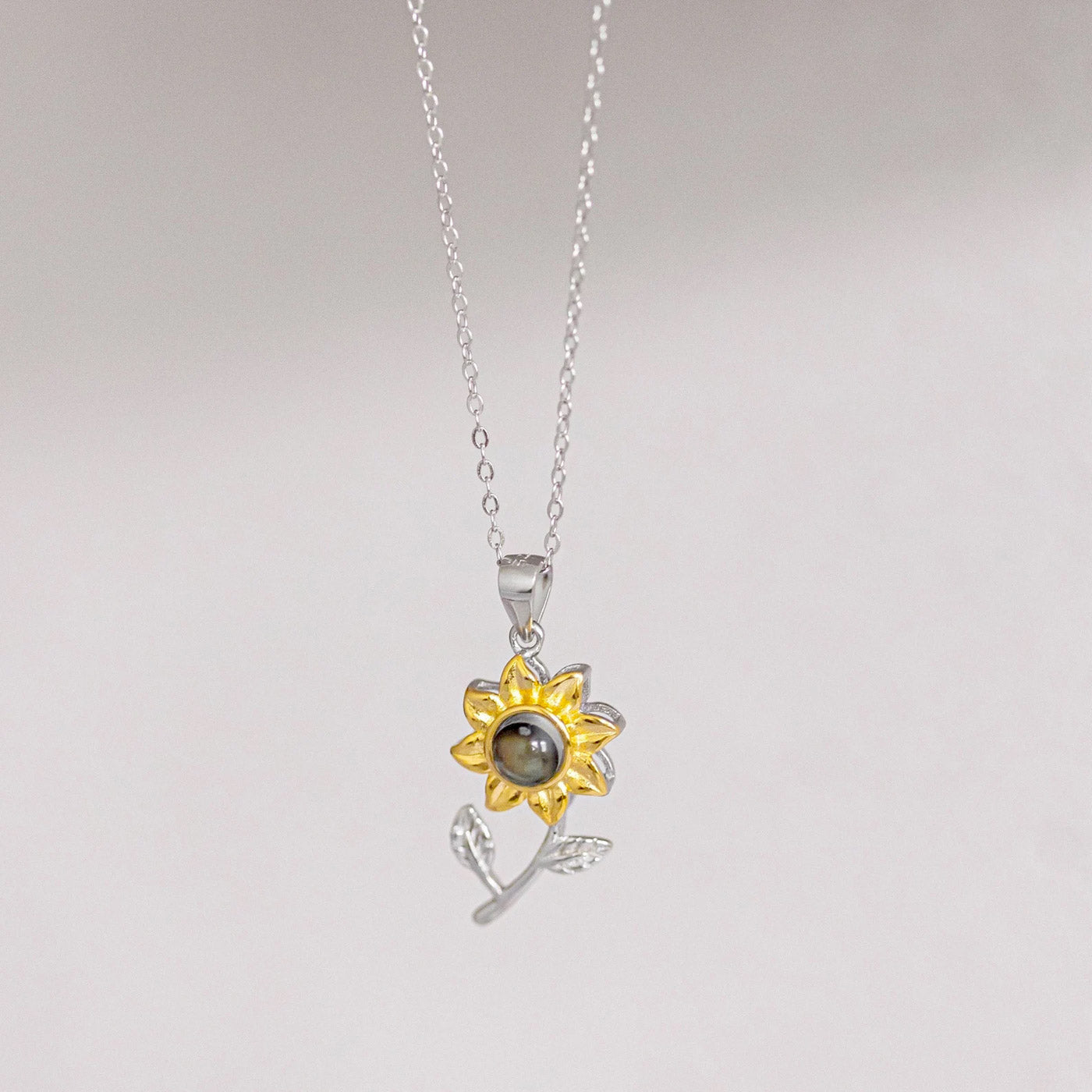 Sunflower Photo Necklace